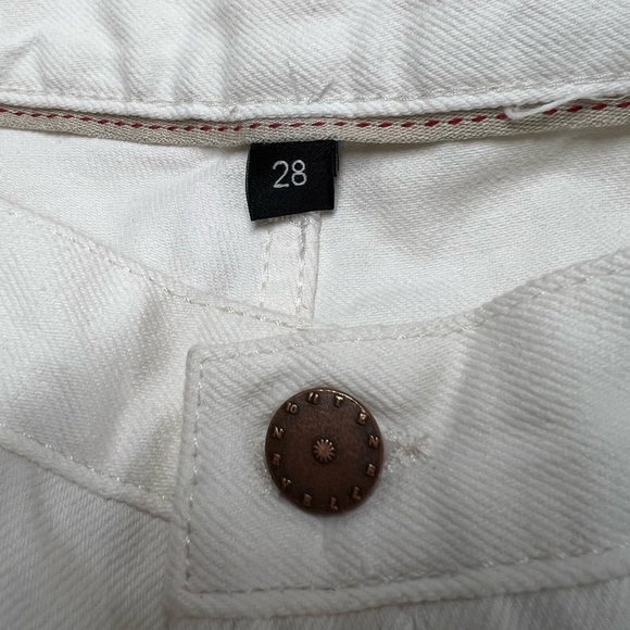 NWT 10.11 STUDIOS Elisa Ingenue Mid-Rise Straight Jean White 28 - Picture 9 of 11